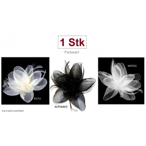 1 Stk Blumenbrosche / Haarspange / Kopfschmuck 12cm - Farbwahl